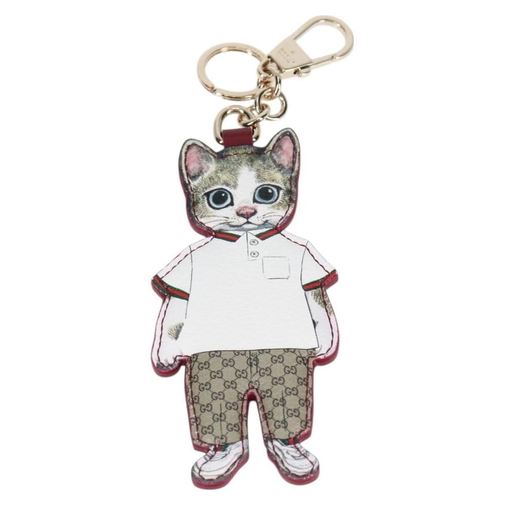 Gucci GG Supreme Yuko Higuchi Key Holder Keychain Multicolor